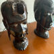Pair of African ebony busts from Madagascar, 1930s