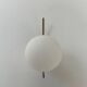 Vintage brass and opaline wall lamp, France 1960