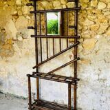 Vintage bamboo entrance hall with mirror circa 1920's