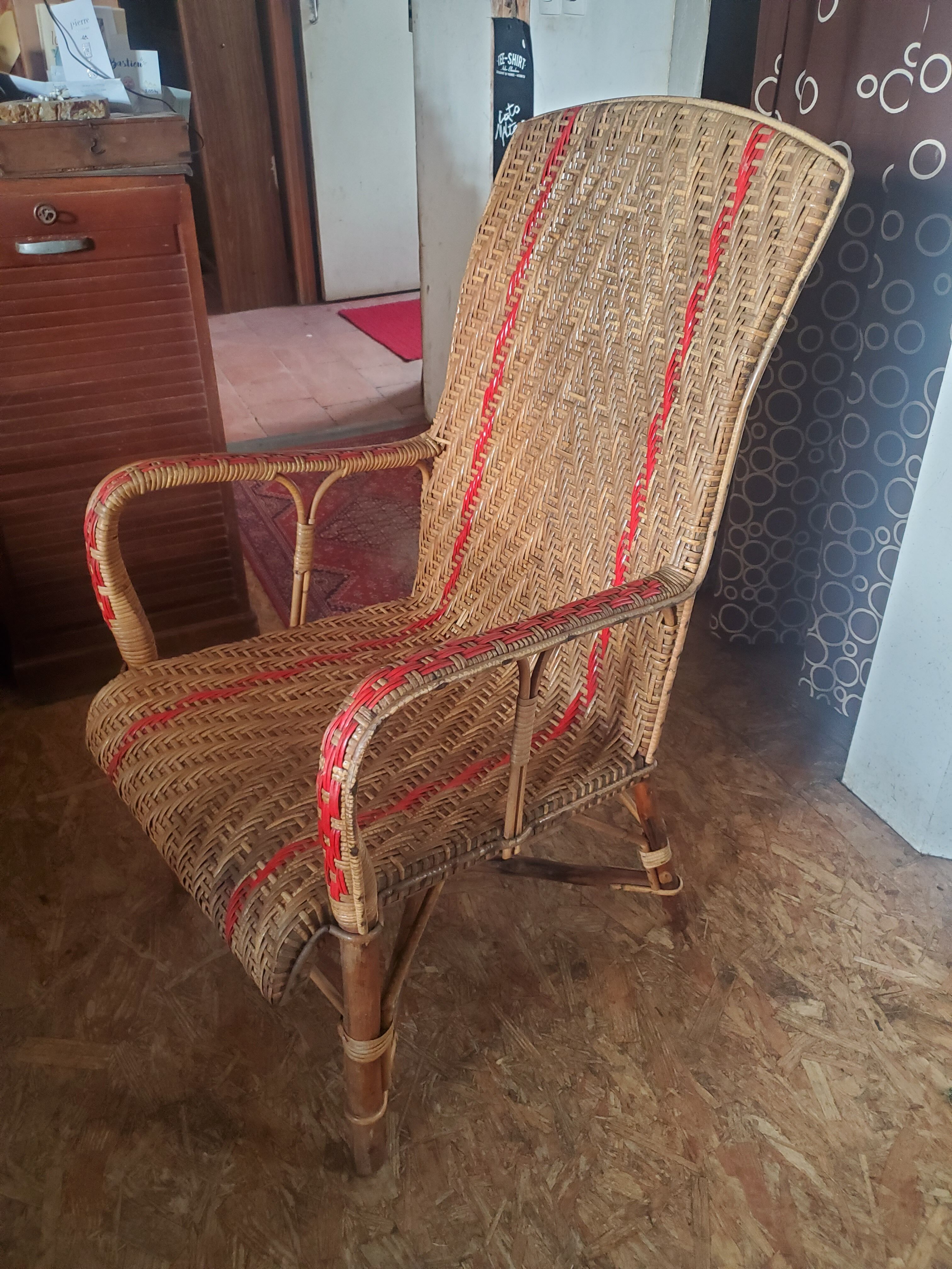 Rattan armchair
