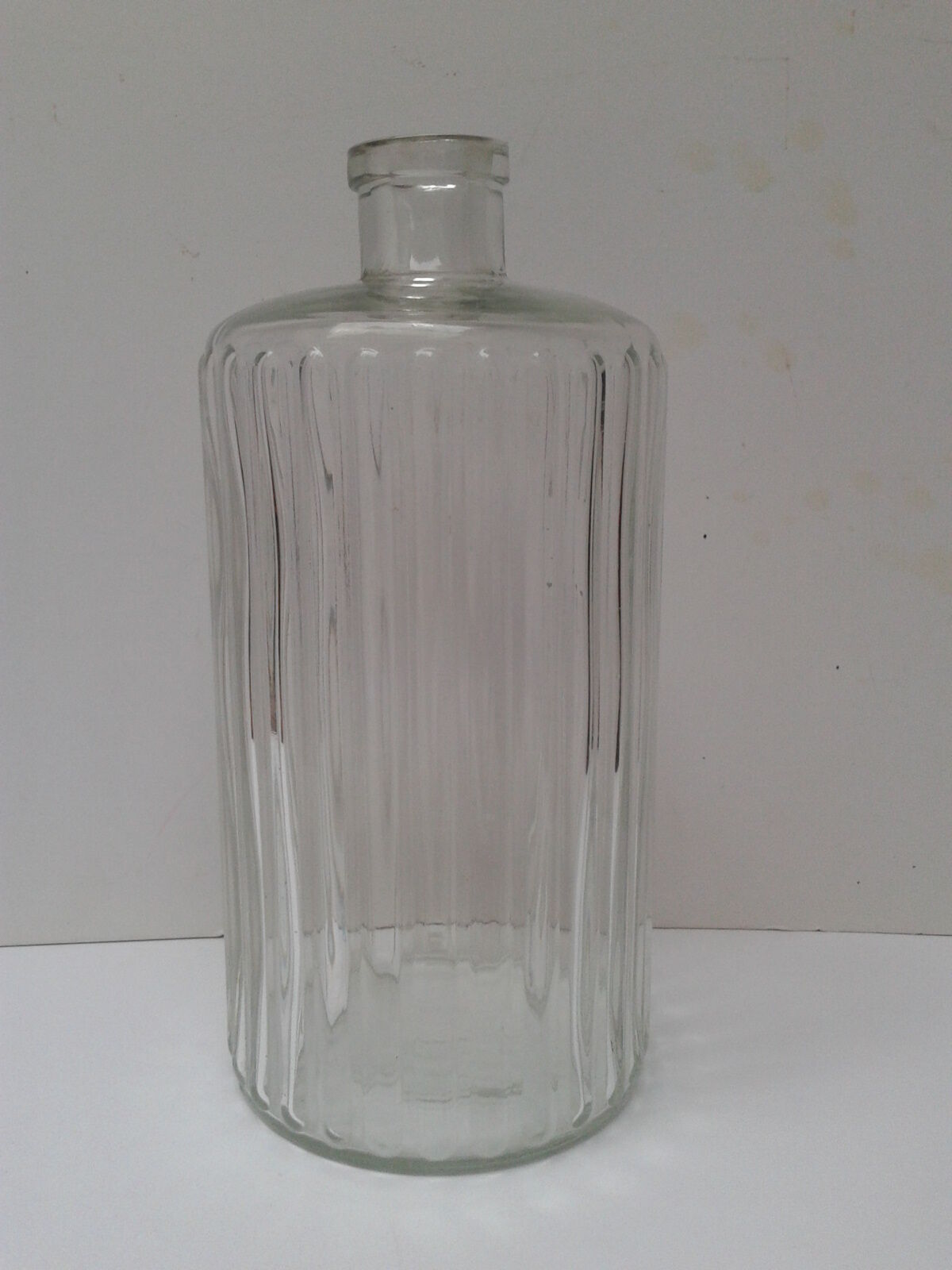 Fluted glass bottle