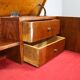 Armoire ancienne des années 1930 avec coin bureau en noyer, Tchécoslovaquie