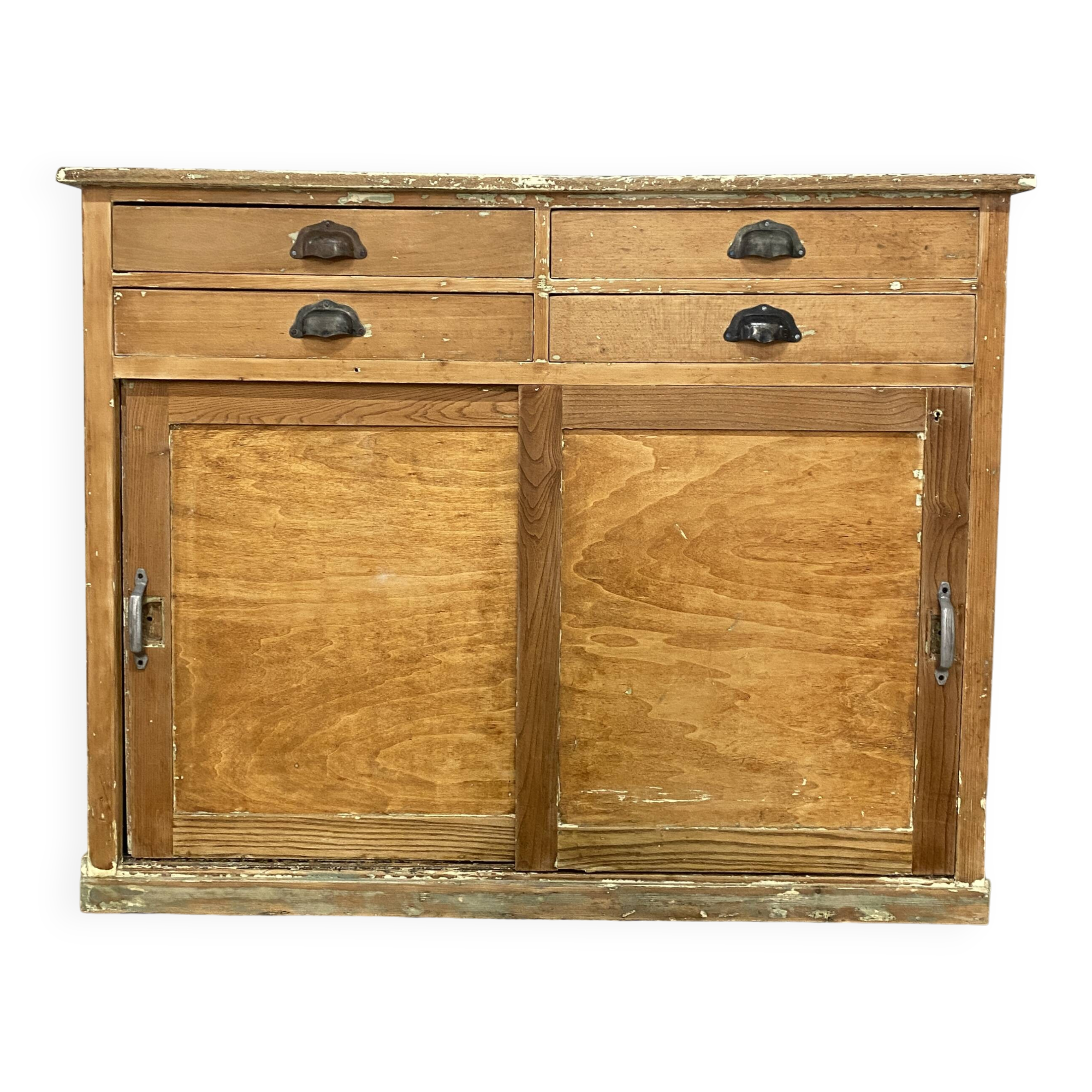 Buffet, meuble de métier à portes coulissantes