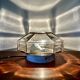Smoked glass ceiling light ISMOS Italy 1970