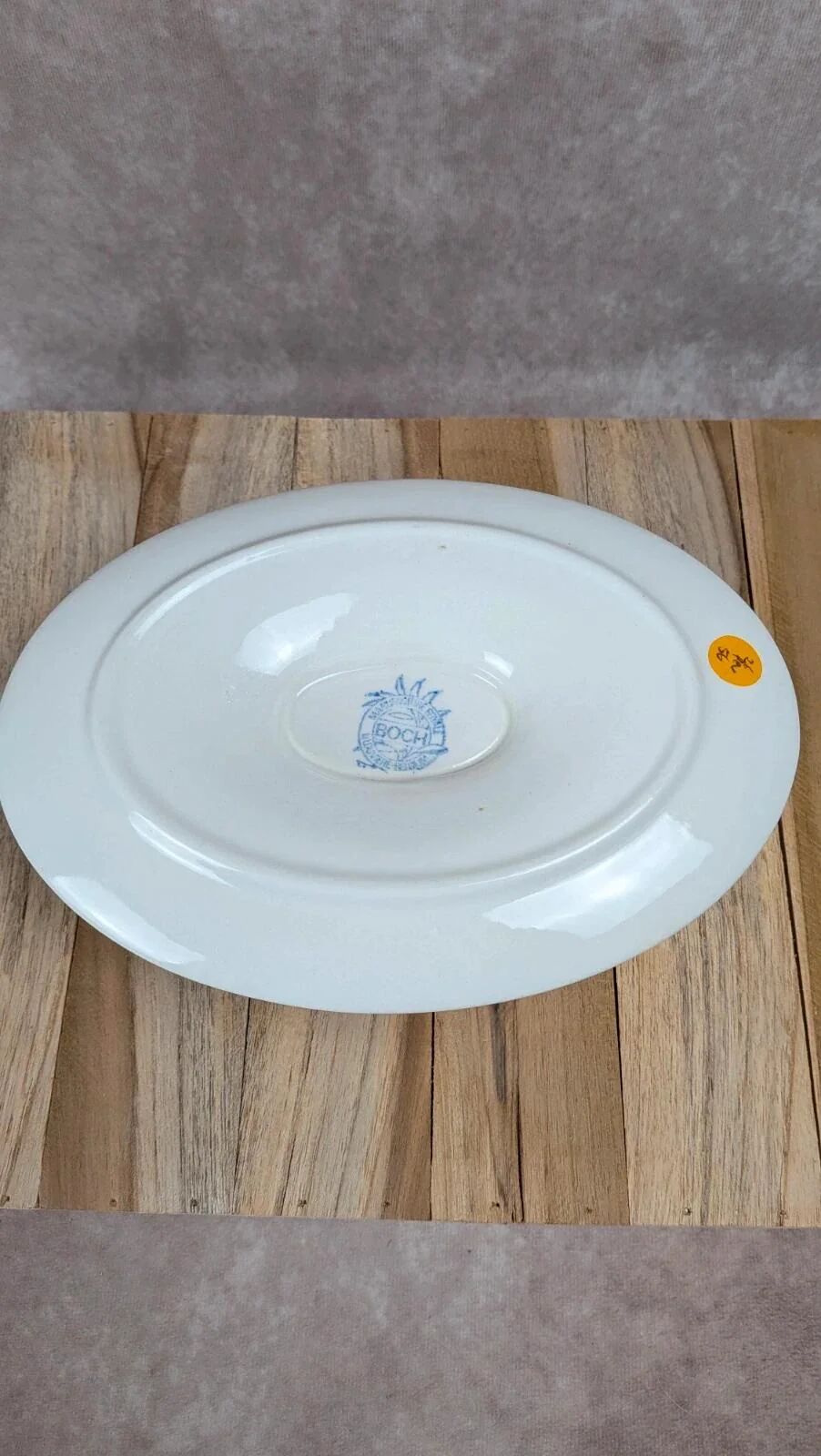 Antique Boch sauce boat with blue decoration – chic country charm