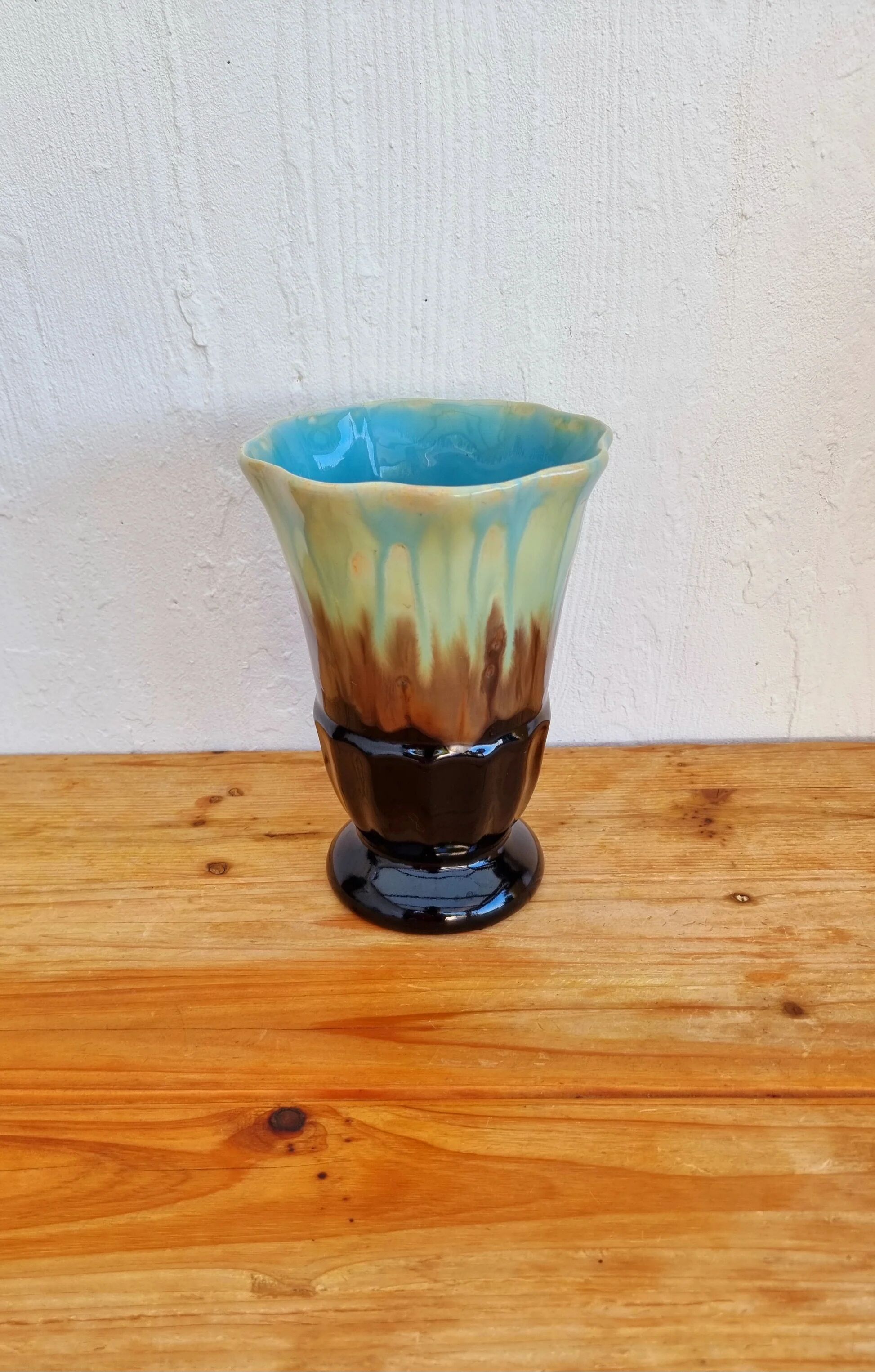 Ceramic vase in Vallauris style