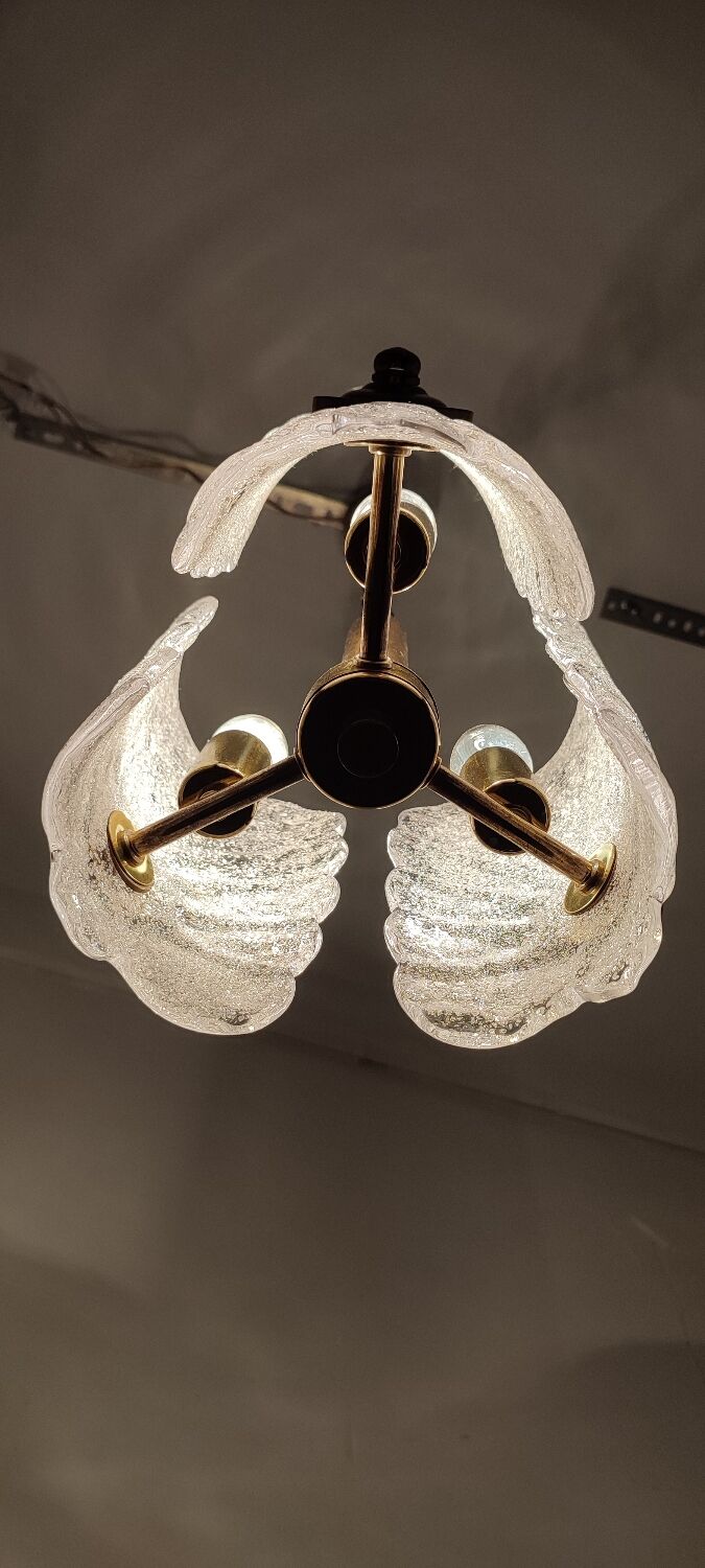 Murano glass ceiling lamp. Italy, 1970s.