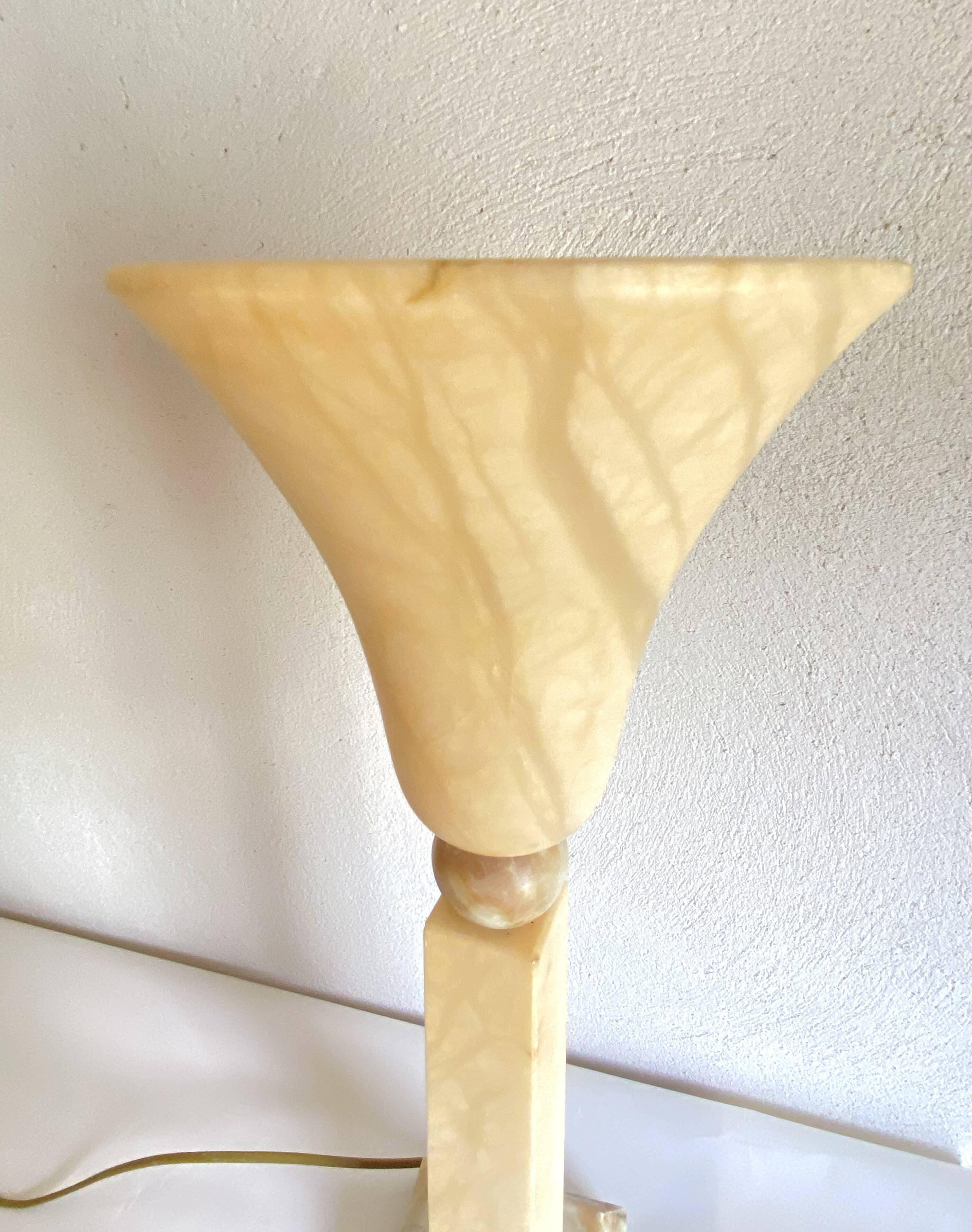 Alabaster lamp Pegasan, 1970s