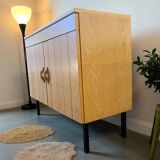 Vintage chest of drawers / cabinet with steel legs