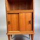 Vintage 1950s hi-fi cabinet – Scandinavian style – blond wood with brass legs