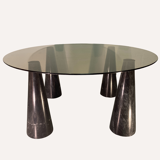 Black marble geometric organic shaped coffee table by Casigliani, Italy 1970s