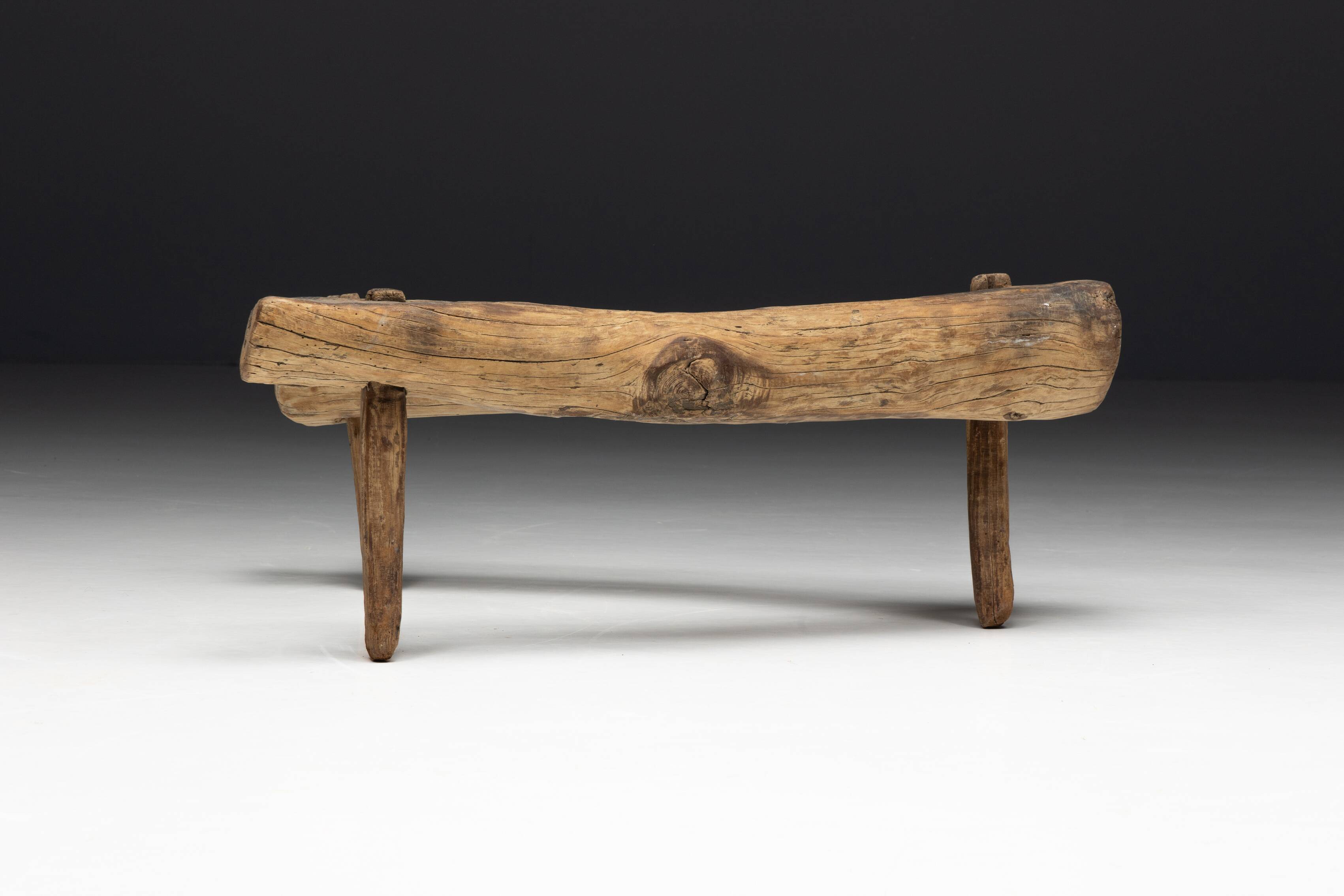 Wabi Sabi Primitive Tripod Stool, France, 18th Century