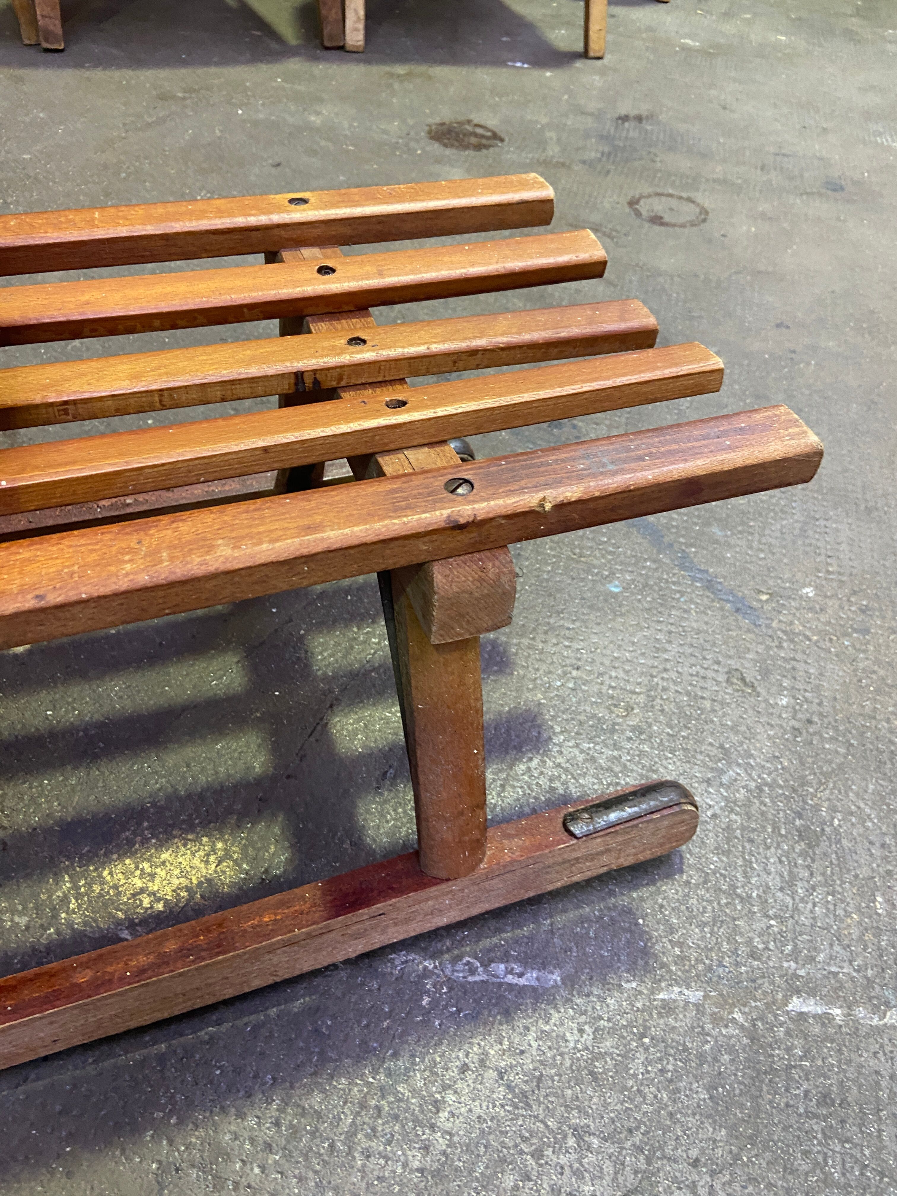 Large old sleigh sledge alsace decoration noel davos 1950