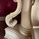 Italian Pedestal Column in White Lacquer and Gold Leaf