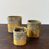 Set of 3 Art Nouveau flower pots by Gustav de Bruyn