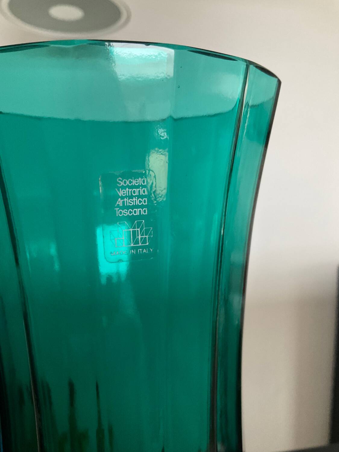 Vintage Italy glass vase