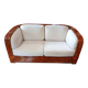 Two-seater sofa in bamboo and rattan by Maugrion for Roche Bobois.