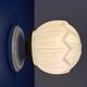 Vintage Art Deco globe wall light in blue opaline.