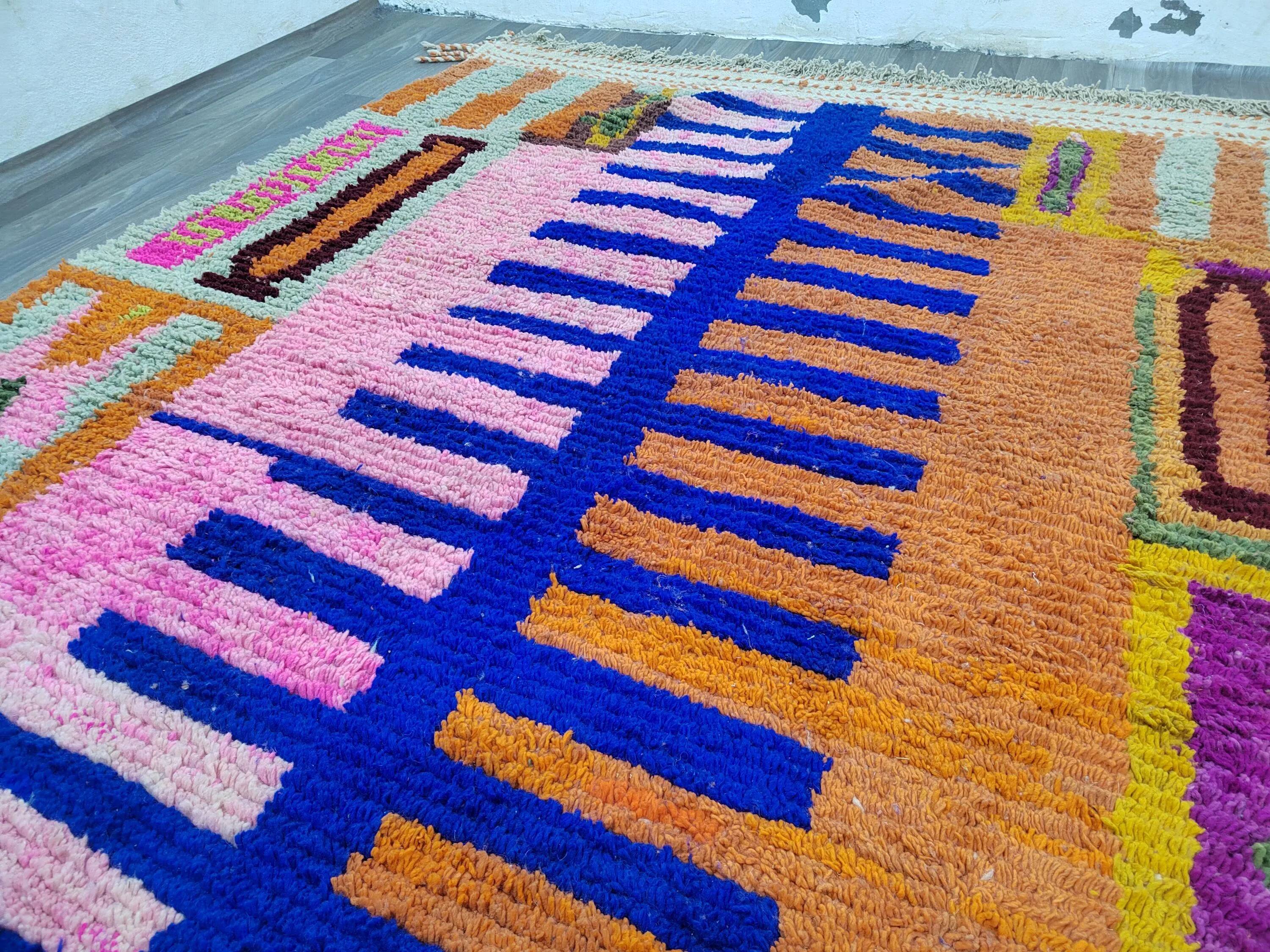 Berber rug in natural wool 2.5 x 1.5 m