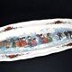 Sarreguemines large oval dish Obernai the snowball fight H. Loux