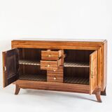 Solid oak Art Deco style sideboard, France, 1950s