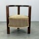 1930s Czech Art Deco Solid Oak Armchair