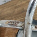 Jacques Hitier Chair 1950 Tubauto Red Bakelite Style Seat