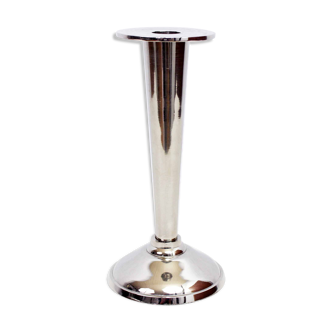 Chrome metal candlestick