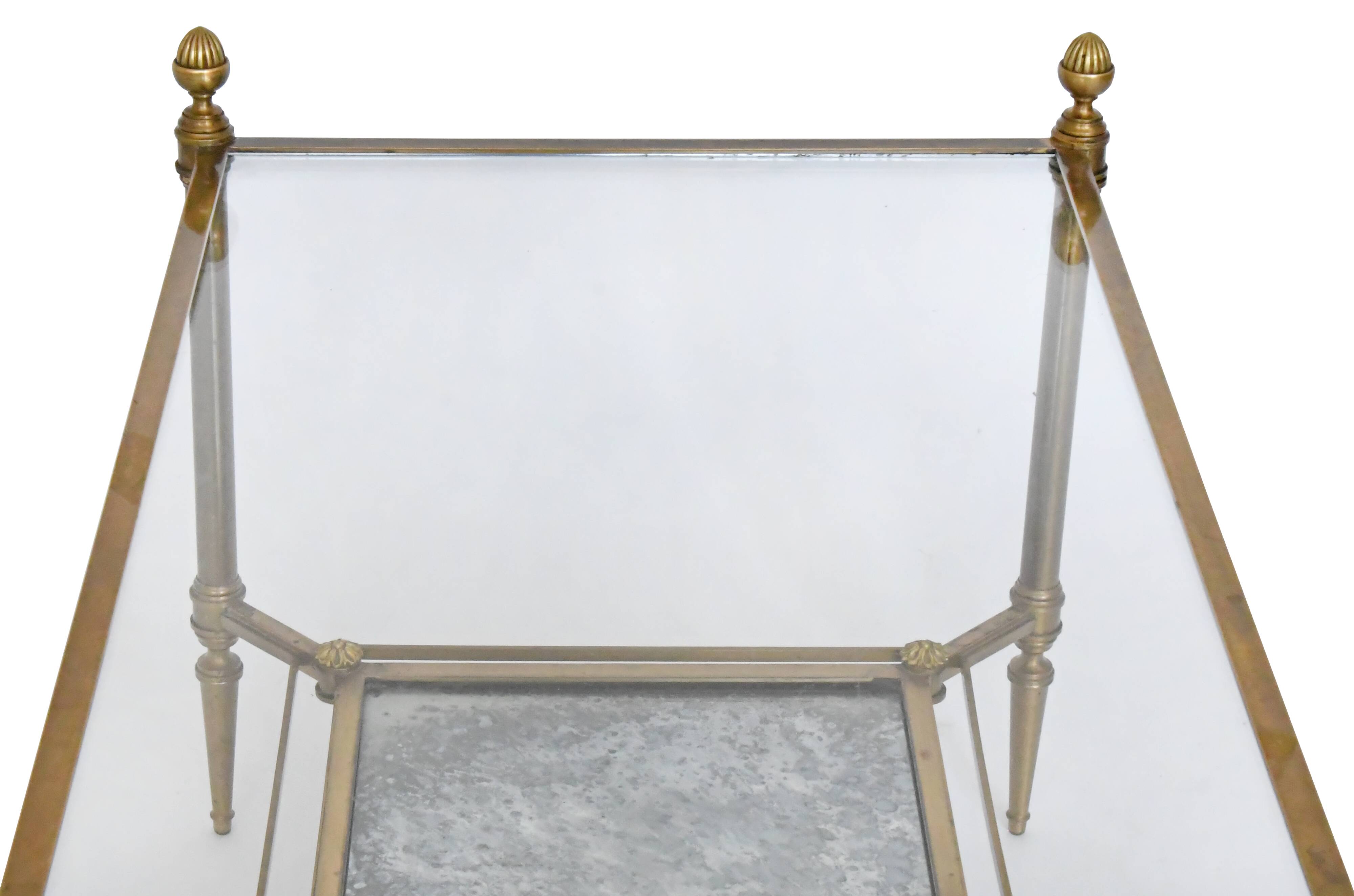 Bronze and gilded brass coffee table by Maison Jansen