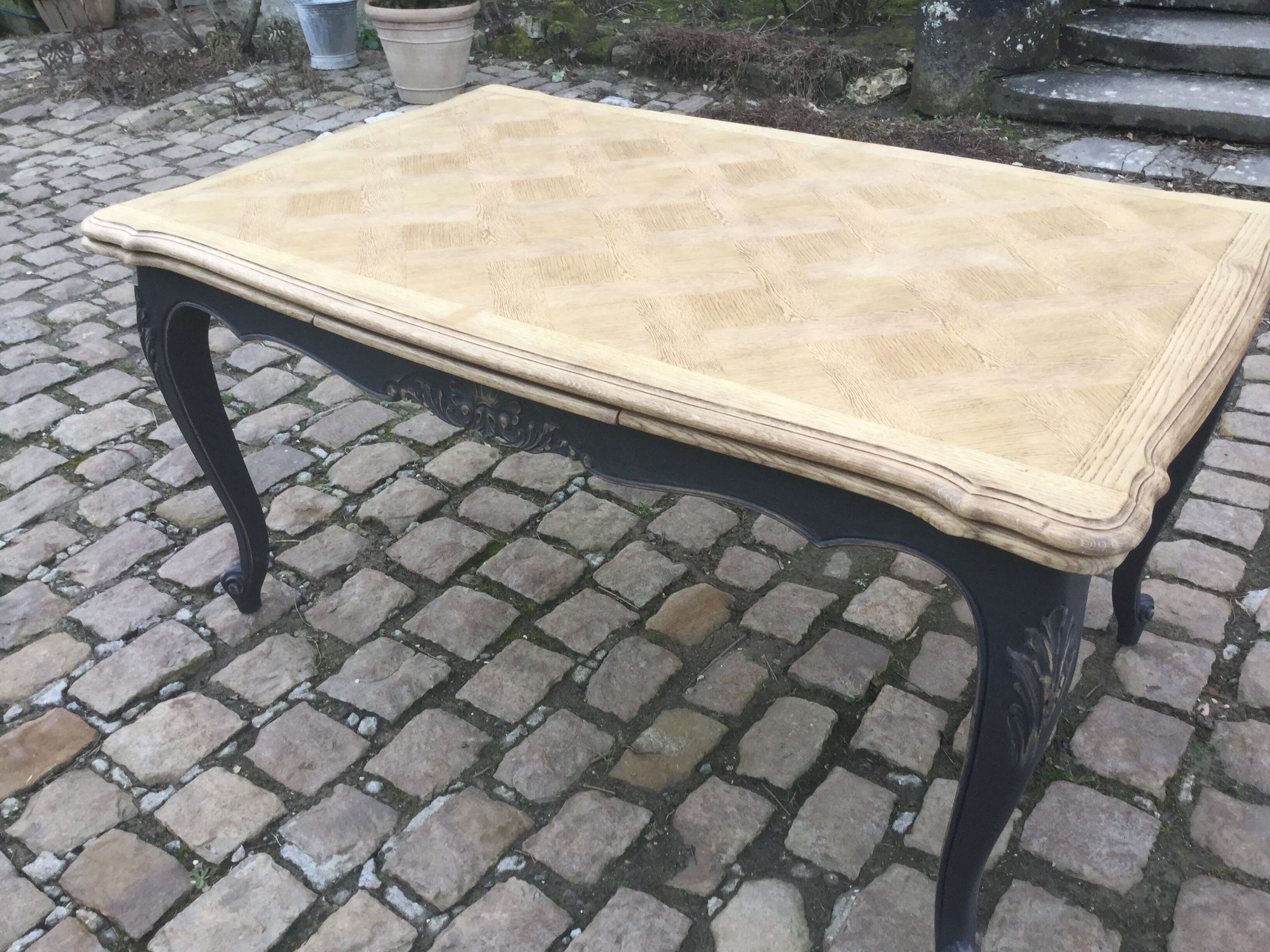 Old dining table with extensions