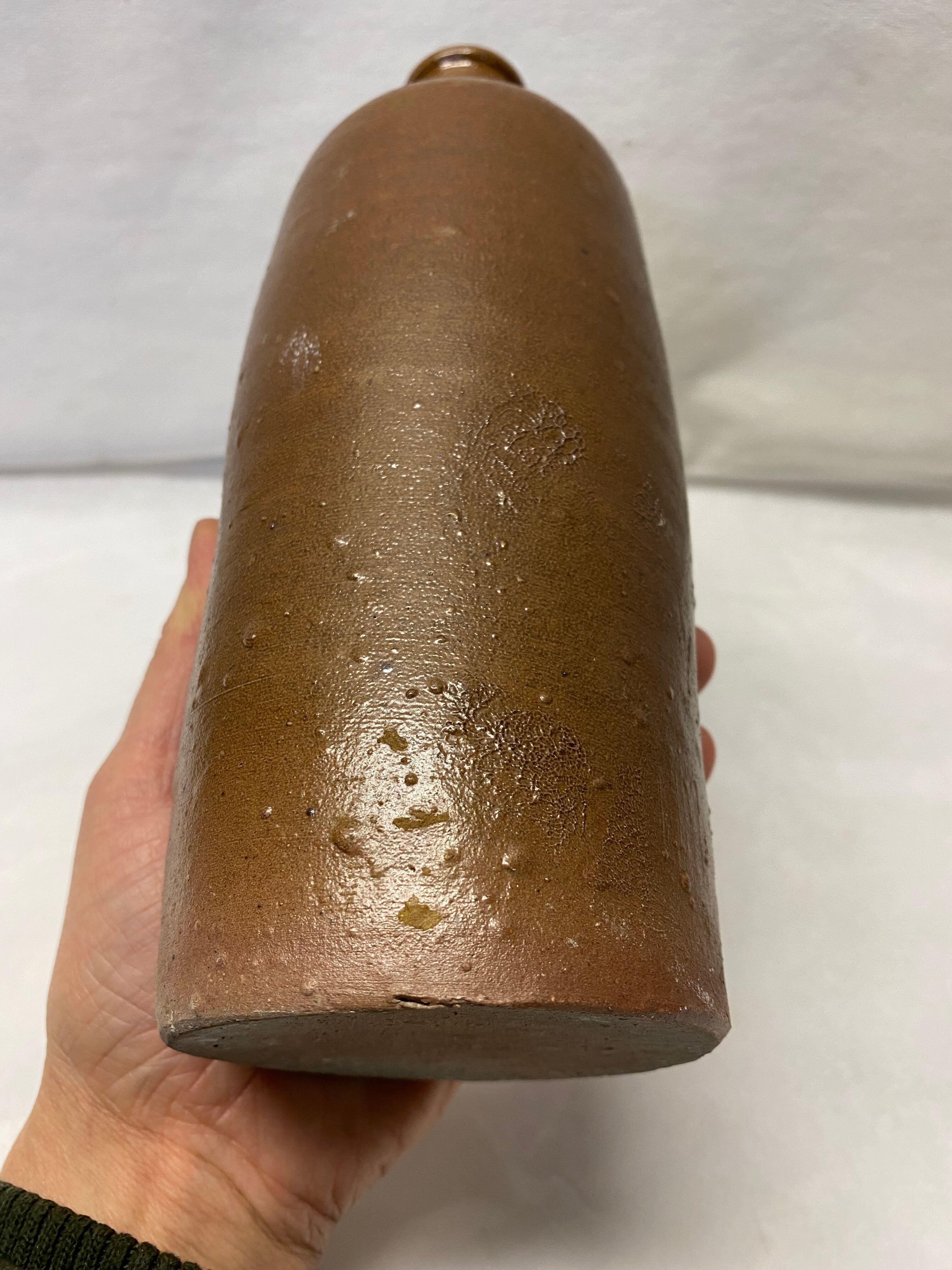 Vintage brown stoneware bottle
