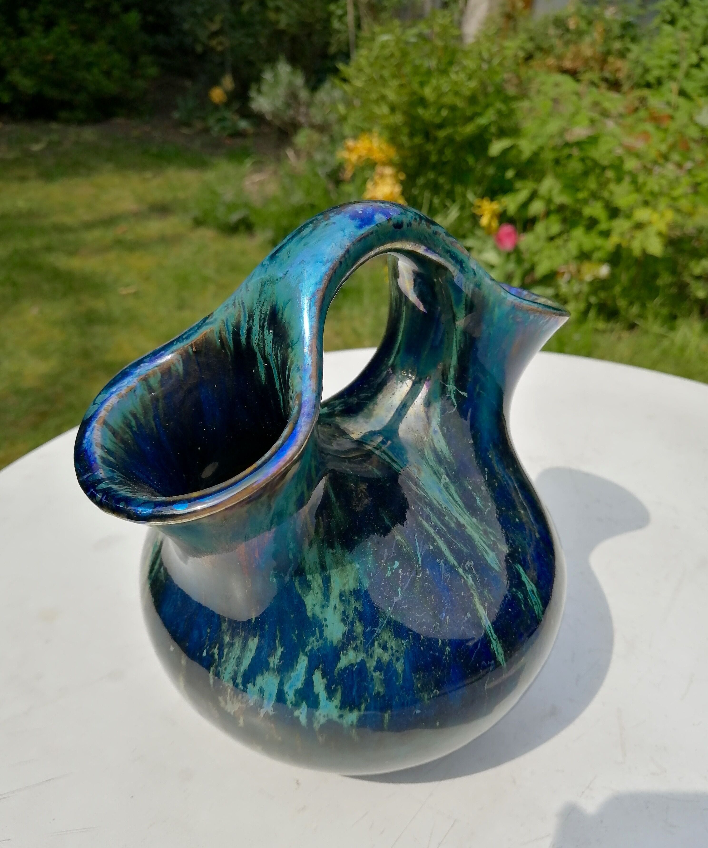 Vase double col ultramarin Alphonse Cytère