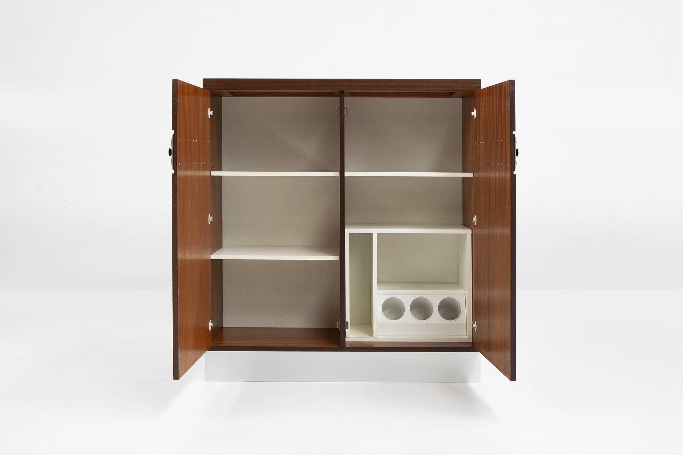 Brutalist geometrical seventies bar cabinet or high-board, Belgium