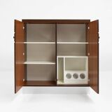 Brutalist geometrical seventies bar cabinet or high-board, Belgium