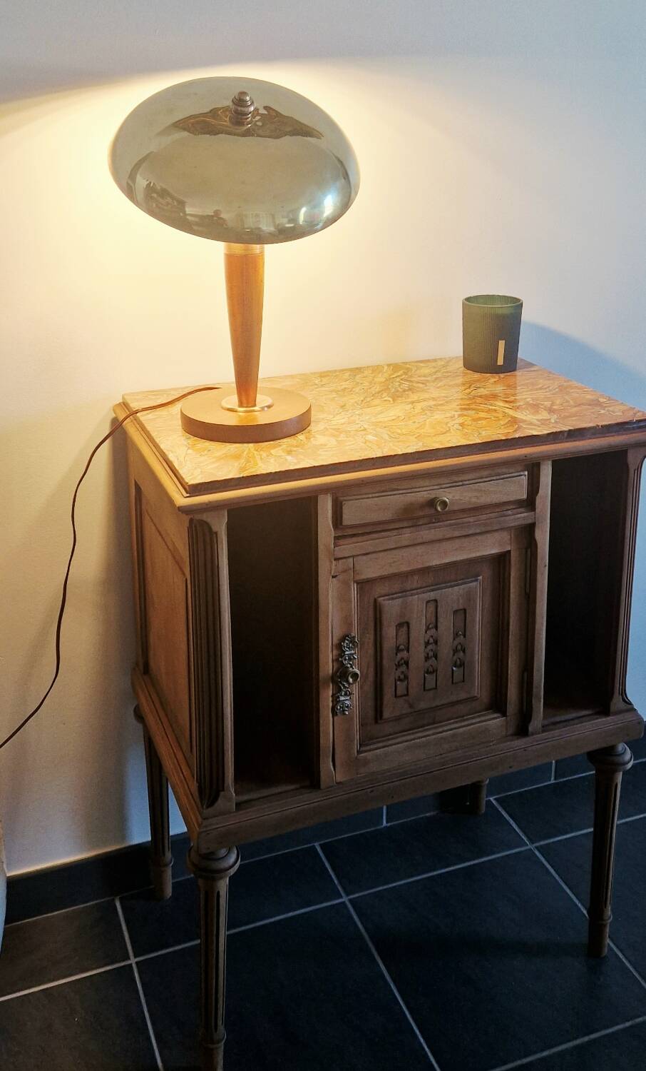 Art Deco style articulated lamp - Wood and brass - 1930s period