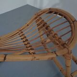 Large Bamboo Rocking Horse by Dirk van Sliedregt for Rohé Noordwolde, 1950s