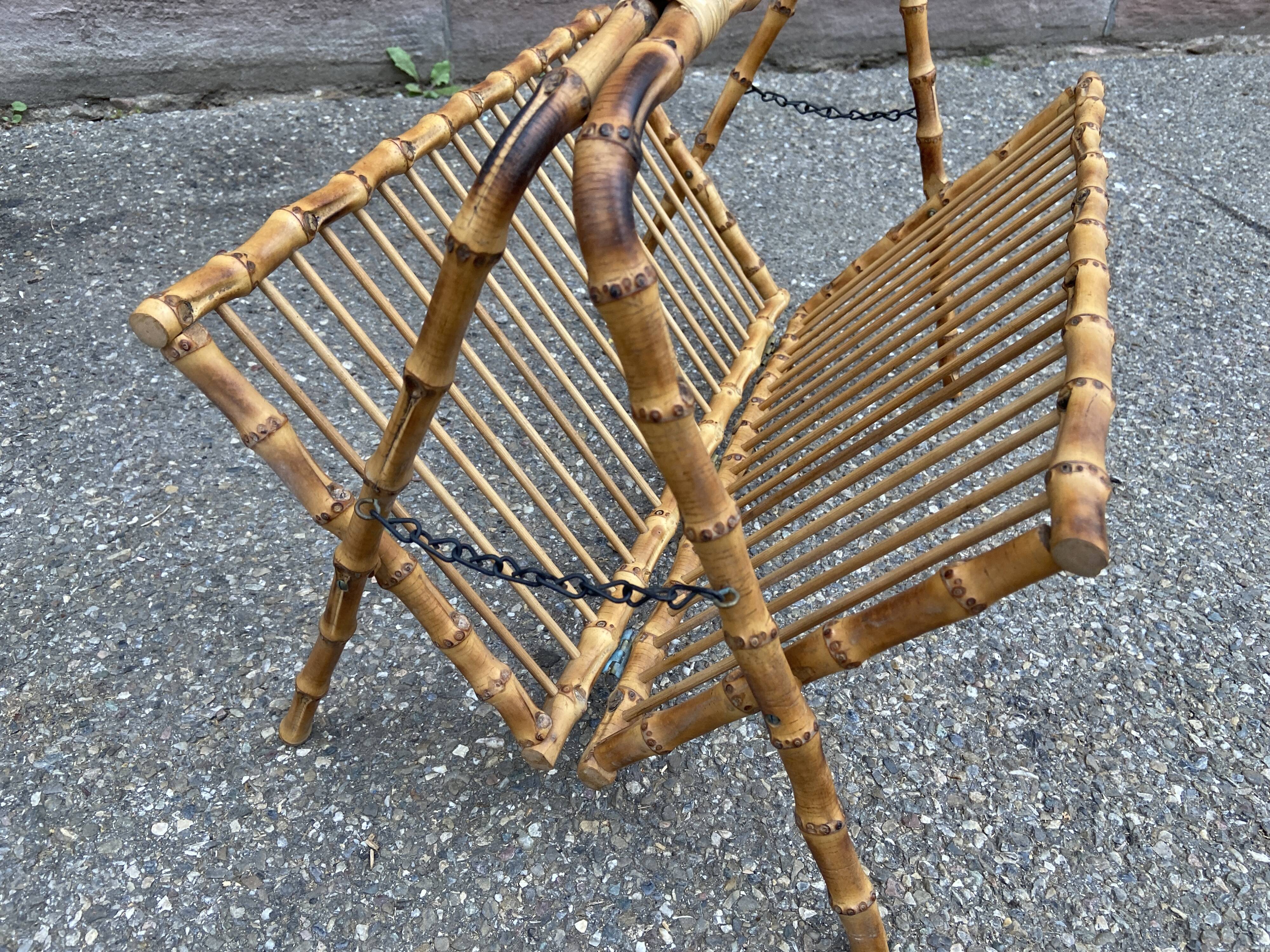 Vintage bamboo magazine door 1940