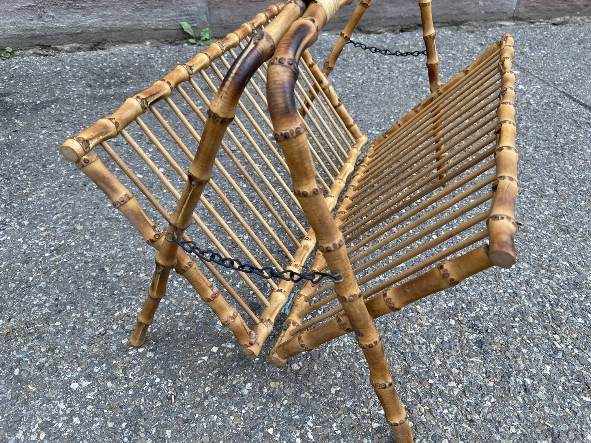 Porte revues bambou vintage 1940