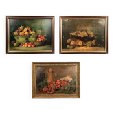 Série de trois chromolithographies, natures mortes d’après Alfred A. Brunel de Neuville et J. Rubel