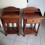 Pair of cherry wood bedside tables