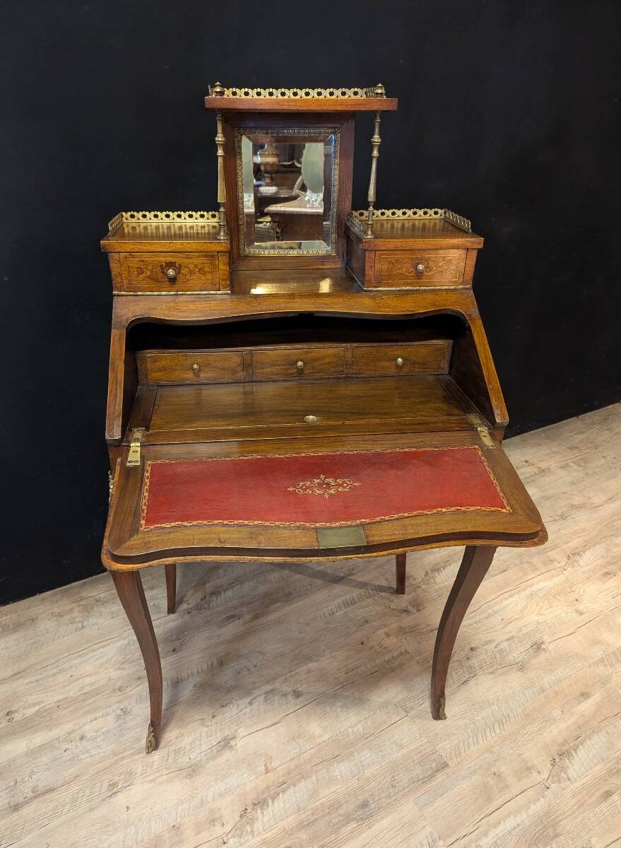 Small Louis XV style secretary in rosewood.