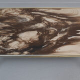 Brass and marble coffee table