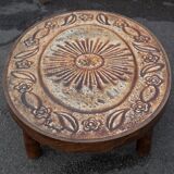 Coffee table lava stone