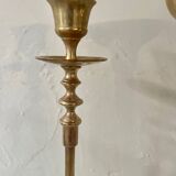 Set of 3 brass candle holders