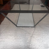 Table basse verre et marbre