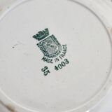 4 antique deep plates, ironstone, Saint Amand, 19th century.