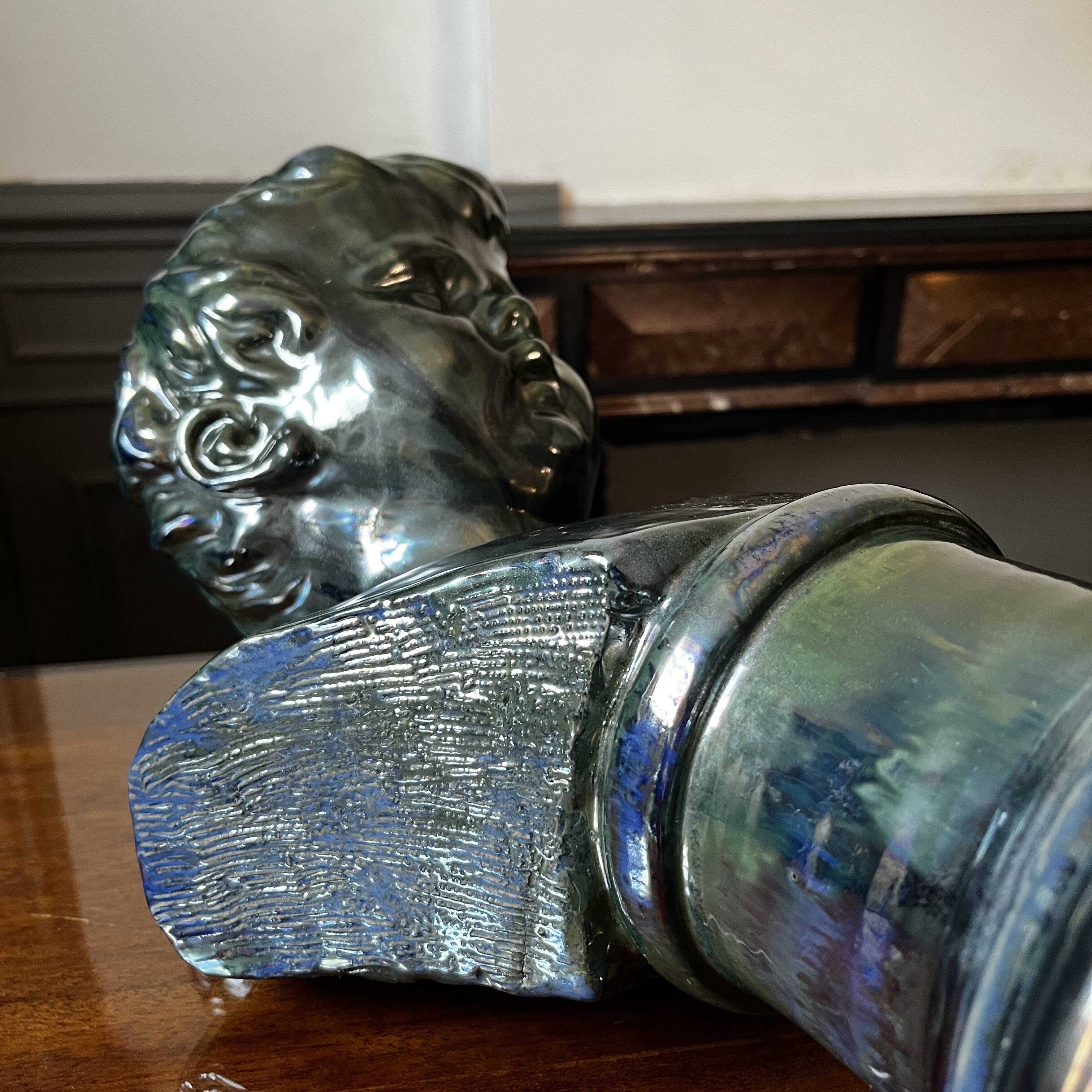 Salted stoneware sculpture, high fire, Louis Gustave Cambier & Roger Guérin, Bouffioulx ca 1925