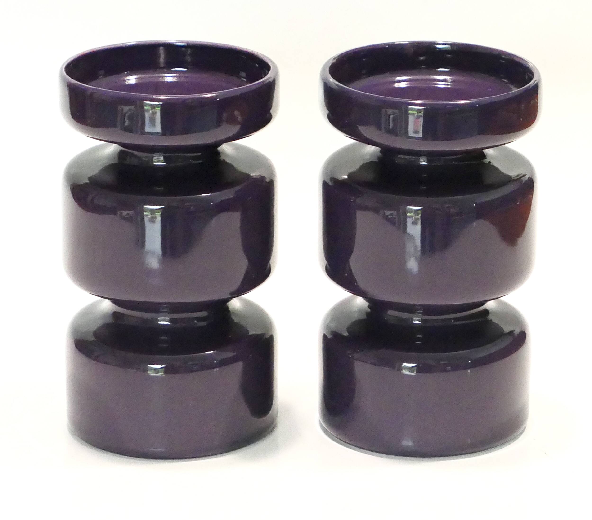 Pair of vintage parma ceramic candlesticks