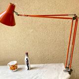 Office lamp architect aluminor France vintage 70s orange