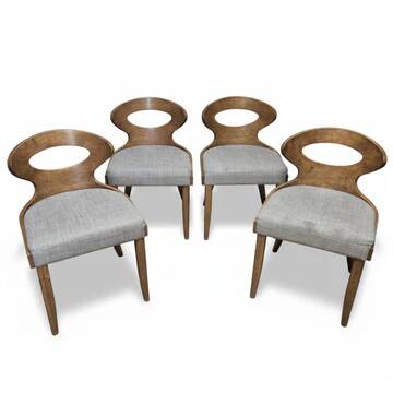 Ensemble de 4 chaises de salle à manger de style années 1960-1970, Europe centrale
